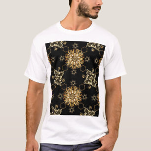 Klassieke Vintage: Golden Oriental Naadloos. T-shirt