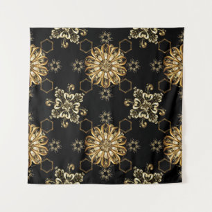Klassieke Vintage: Golden Oriental Naadloos. Wandkleed