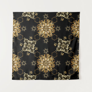 Klassieke Vintage: Golden Oriental Naadloos. Wandkleed