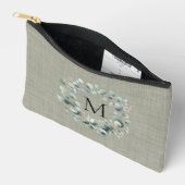 Klassieke vintage groene Eucalyptus bladkrans Etui (Open)