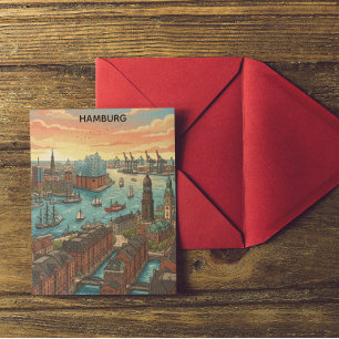 Klassieke Vintage Hamburg Duitsland Reizen  Briefkaart