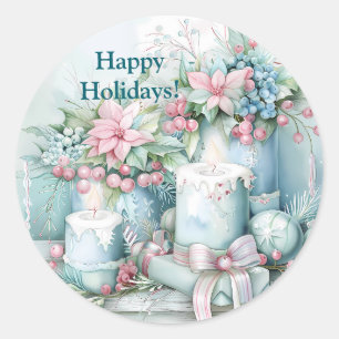 Klassieke Vintage Kerst Ronde Sticker
