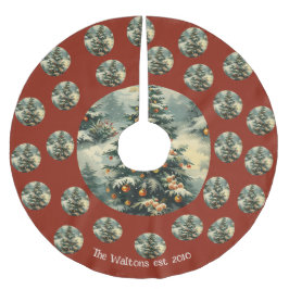 Klassieke Vintage Kerstboom Foto Kerstmis Rok