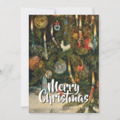 Klassieke Vintage Kerstboom Willmann Feestdagenkaart (Voorkant)
