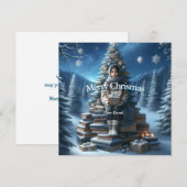 Klassieke vintage kerstkaart (Voorkant / Achterkant)
