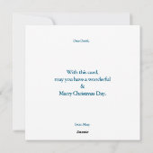 Klassieke vintage kerstkaart (Achterkant)