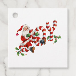 Klassieke Vintage Kerstman Vreugde Bedankjes Labels