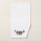 Klassieke Vintage Kerstmis Holly Bloemen Bad Handdoek (Handdoek)
