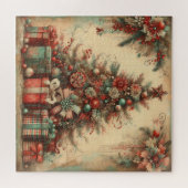 Klassieke Vintage Kerstpuzzel Legpuzzel (Horizontaal)