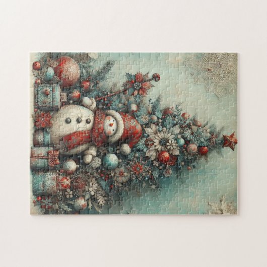 Klassieke Vintage Kerstpuzzel Legpuzzel (Horizontaal)