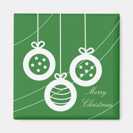 Klassieke Vintage Kerstversiering Magneet (Voorkant)