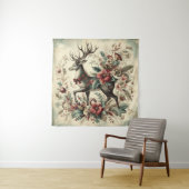 Klassieke vintage kerstwandtapijt wandkleed (In situ)