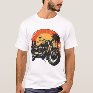 Klassieke Vintage Motor Rit T-shirt