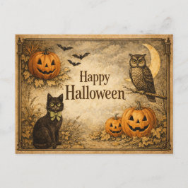 Klassieke Vintage Oogst Halloween Feestdagenkaart