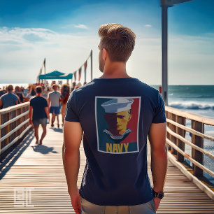 Klassieke Vintage Patriottische Amerikaanse Marine T-shirt