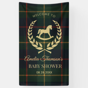 Klassieke Vintage Polo Paard Feest Baby Shower Spandoek