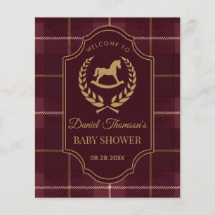 klassieke Vintage Polo Paard Feestje Baby shower Flyer