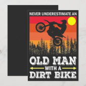 Klassieke Vintage Retro Motocross Dirt Bike Advieskaart (Voorkant / Achterkant)