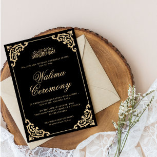 Klassieke Vintage Rococo Gouden Lijst Walima Cerem Kaart