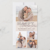 Klassieke vintage scrolls Fijne Thanksgiving 4 Fot Feestdagenkaart (Voorkant)