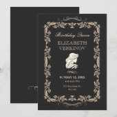 Klassieke vintage sierlijke koningin kaart (Voorkant / Achterkant)