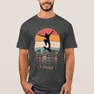 Klassieke vintage SKATE familie T-shirt