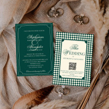 Klassieke Vintage Smaragd Oude Rijken QR Code Trou