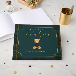 Klassieke Vintage Teddybeer Baby Borrel Gastenboek