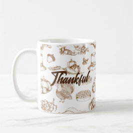 Klassieke Vintage Thanksgiving Minimalistische Rus Koffiemok