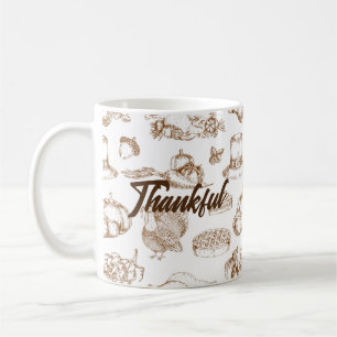 Klassieke Vintage Thanksgiving Minimalistische Rus Koffiemok