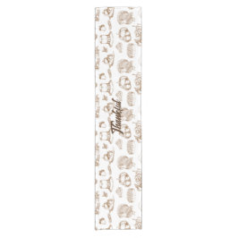 Klassieke Vintage Thanksgiving Minimalistische Rus Korte Tafelloper