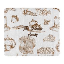 Klassieke Vintage Thanksgiving Minimalistische Rus Snijplank