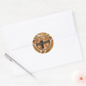 Klassieke Vintage Trouw Verlovingsfeestje Ronde Sticker (Envelop)