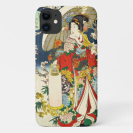 Klassieke vintage ukiyo-e geisha met paraplu maiko Case-Mate iPhone case