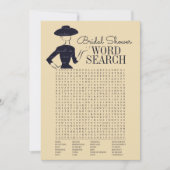 Klassieke Vintage Vrijgezellenfeest Word Search Ka Kaart (Voorkant)