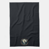 Klassieke, vintage wolf & maan  theedoek (Verticaal)