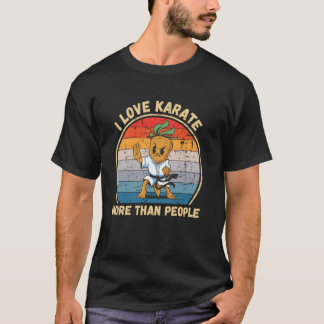Klassieke Vintage Wortel Ik Hou Meer Van Karate Da T-shirt