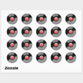 Klassieke vinyl LP-plaat sticker (Vel)