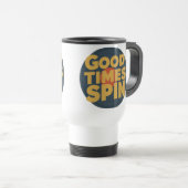 Klassieke Vinyl Vibes | Retro Music Lover Design Reisbeker (Voorkant rechts)