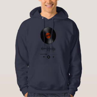 Klassieke Vinylplaat Geluidsgolf Minimalistische S Hoodie