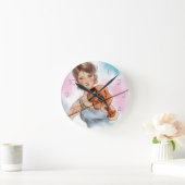 Klassieke Violin Lady ,  kunst Ronde Klok (Huis)