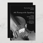 Klassieke Violin Symphony Overweging Uitnodigingen (Voorkant / Achterkant)