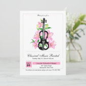 Klassieke viool uitnodiging (Staand voorkant)