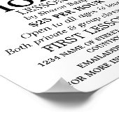 Klassieke viool, vioolles Adverteren Poster (Hoek)