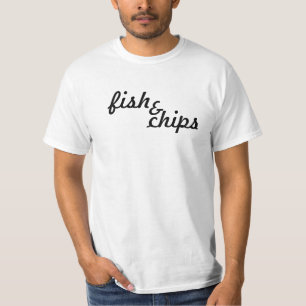 Klassieke vis en chips t-shirt