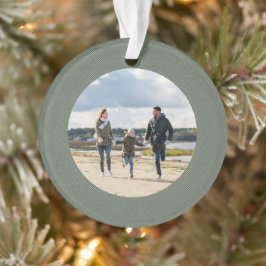 Klassieke visgraat eenvoudige salie groene foto ornament