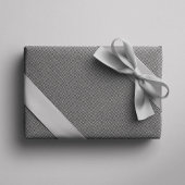 Klassieke visgraat tweed eenvoudig zwart wit cadeaupapier