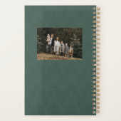 Klassieke visgraat tweed eenvoudige groene foto planner (Achterkant)