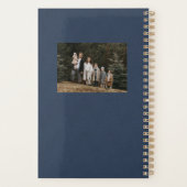 Klassieke visgraat tweed eenvoudige groene foto planner (Achterkant)