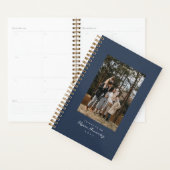 Klassieke visgraat tweed eenvoudige groene foto planner (Display)